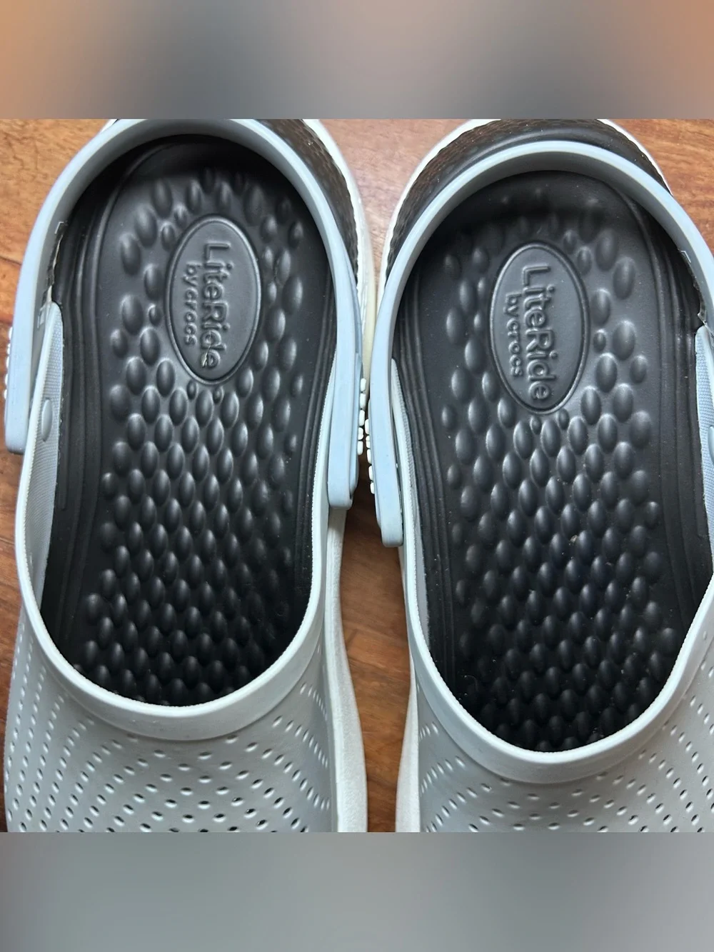 Crocs LifeRide Clogs Gray White 9M 11W